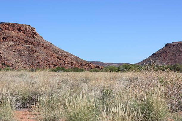 istock Twyfelfontein Visitors Centre under blue sky, Namibia 466309112