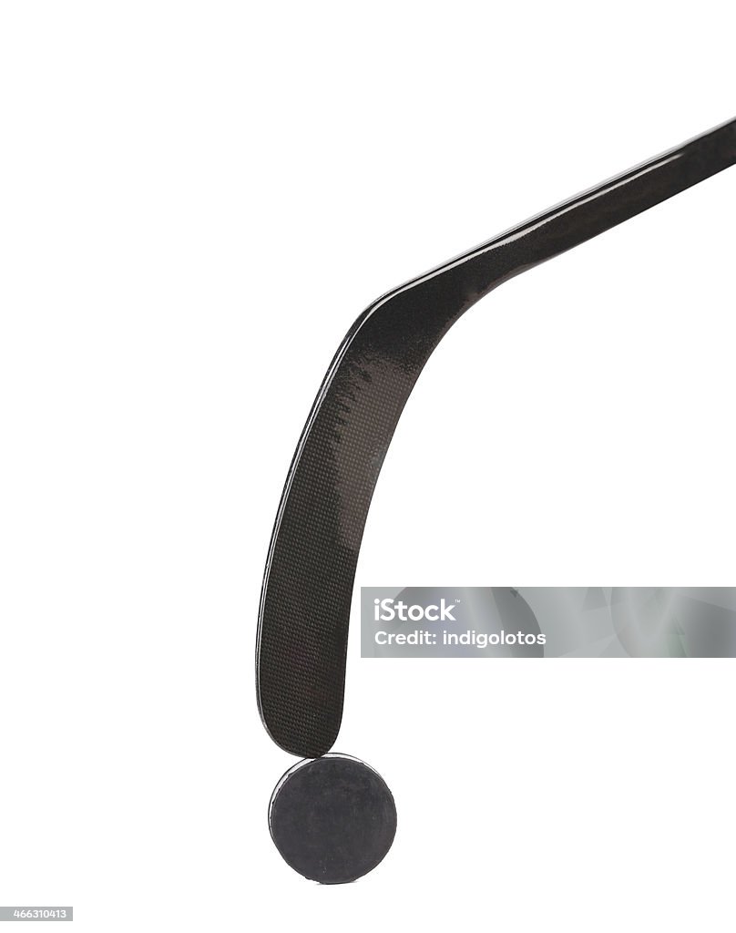 Black ice hockey stick und puck. - Lizenzfrei Aktivitäten und Sport Stock-Foto