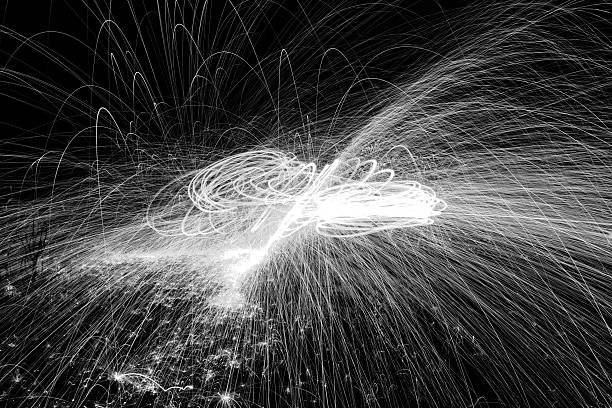 istock Showers of hot glowing sparks 466310481