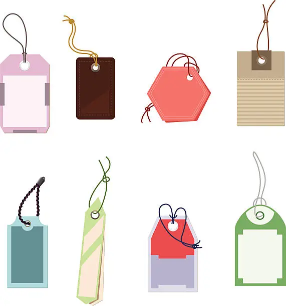 Vector illustration of Tags or Price Tags