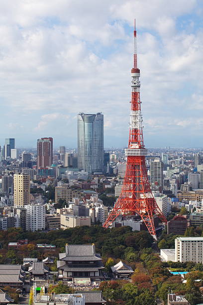 istock Tokyo city view with Tokyo tower landmark 466310940