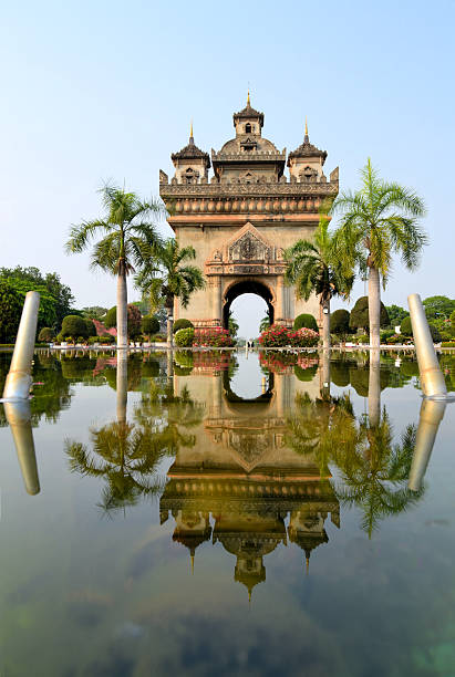 istock Patuxai arch monument, Vientiane Laos 466310987