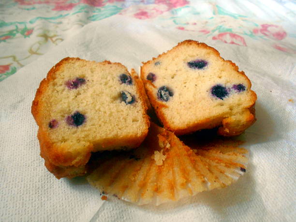 smiley face muffin sliced