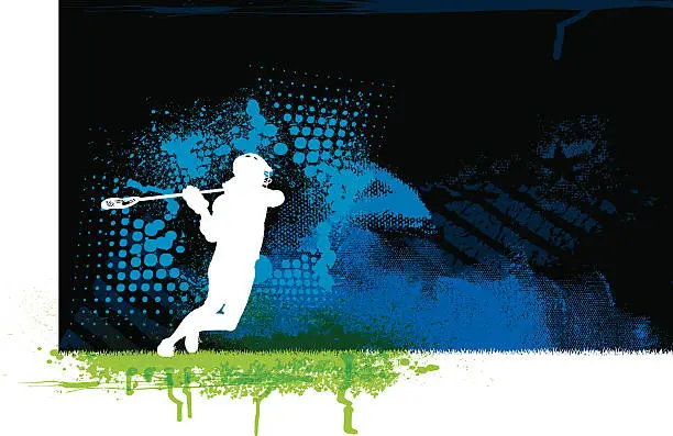Vector illustration of Lacrosse All-Star Background - Boys Attack Stick
