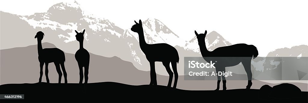 Llamas - arte vectorial de Llama - Familia del camello libre de derechos