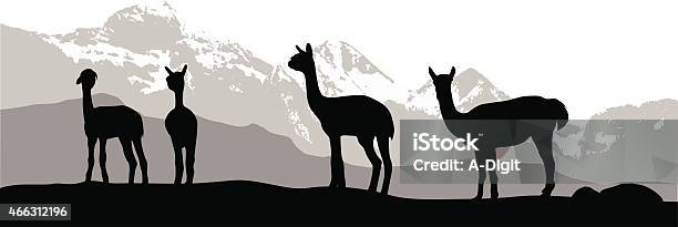 Call Stock Illustration - Download Image Now - Llama - Animal, In Silhouette, 2015