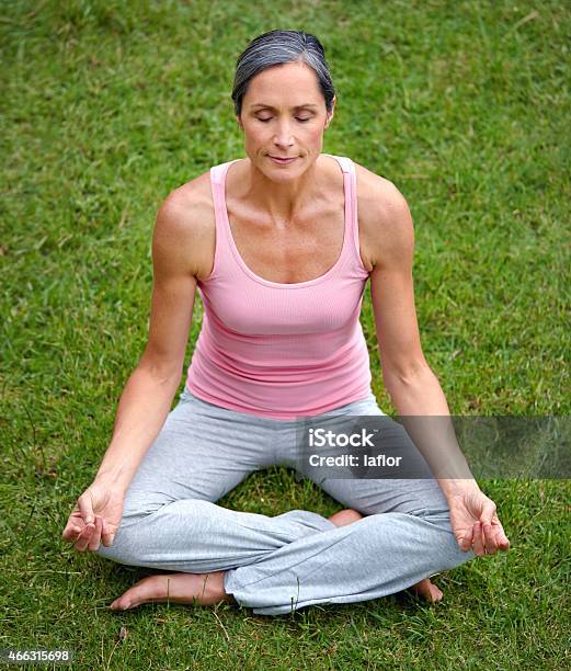 Little Bit Of Zen Goes A Long Way Stock Photo - Download Image Now - 2015, 50-59 Years, Active Lifestyle