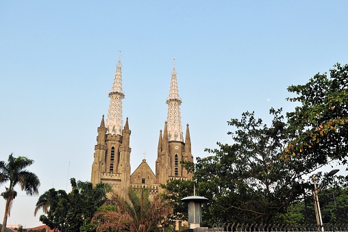 Neo-gothic Roman Catholic Cathedral, seat of the Roman Catholic Archbishop of Jakarta