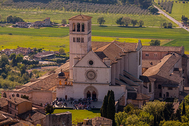 fortezza maggiore, asyż, perugia, umbria, włochy - parapetto zdjęcia i obrazy z banku zdjęć