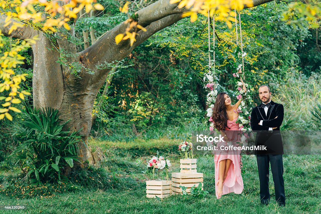 Hermosa pareja de personas en amor - Foto de stock de Florista libre de derechos