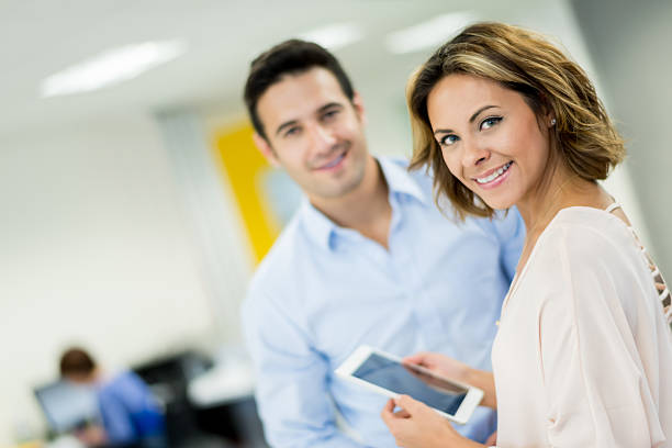 istock Business couple at the office 466320294
