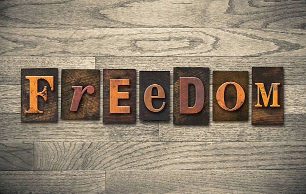 istock Freedom Wooden Letterpress Concept 466320910