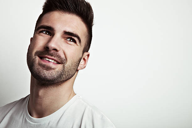 istock Portrait of young man with stubble 466323478