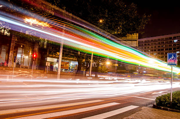 istock Big city road car lights at night 466324290