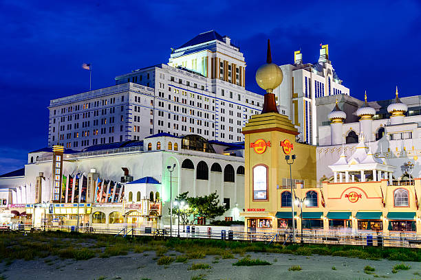 atlantic city casinos - atlantic city gambling new jersey built structure imagens e fotografias de stock