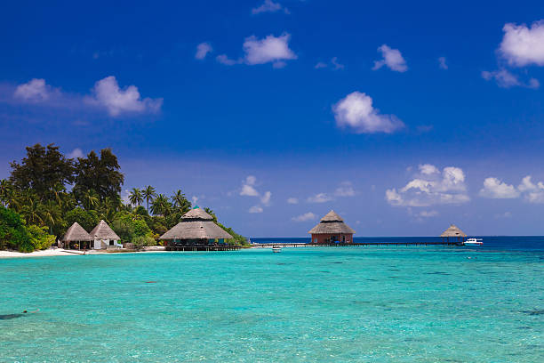 istock Lagoon and Bungalow on Maldives Island 466325828