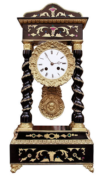 istock vintage desk clock isolated on white 466326114