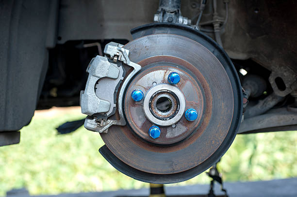 istock Repairing disc brake 466327058