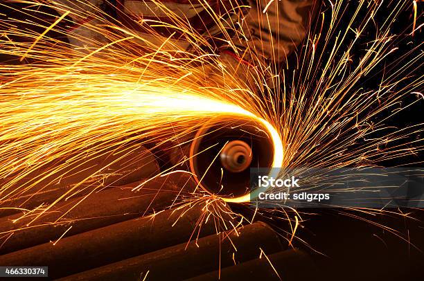 Steel Plant Scenery Stock Photo - Download Image Now - 2015, Activity, Blue-collar Worker