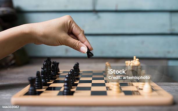 Chess Player Stock Photo - Download Image Now - 2015, Activity, Black Color