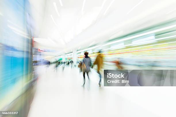 Couple In Shopping Mall Blurred Motion Stock Photo - Download Image Now - Activity, Architecture, Bright