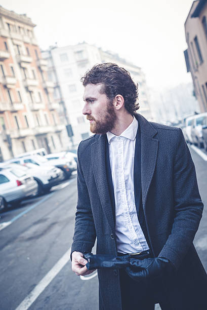 istock handsome hipster elegant man in the city 466333683