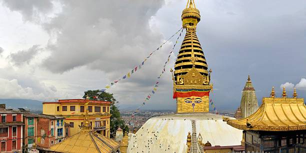 istock Buddhist Monkey temple stupa in Kathmandu 466334326