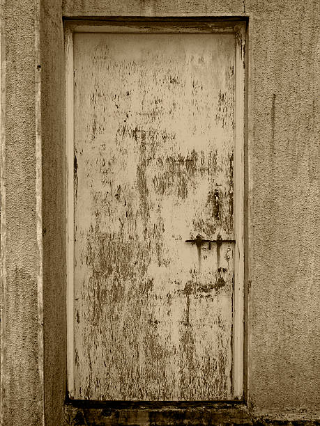 istock Old, Damaged Wooden door 466334570