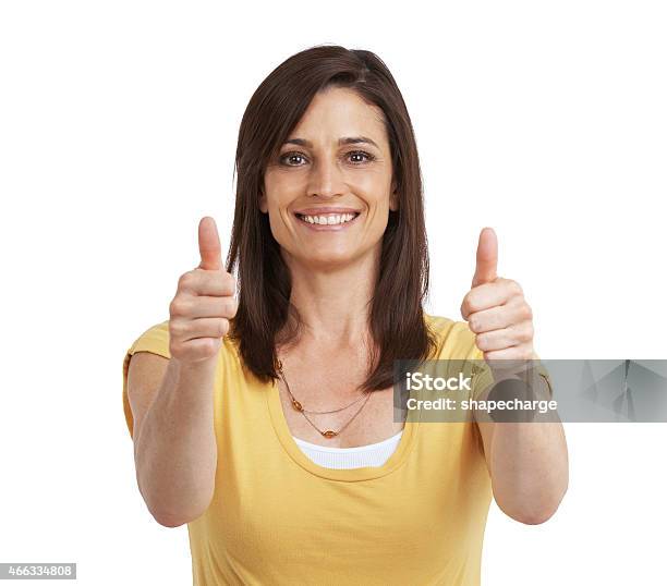 Youve Got Her Approval Stock Photo - Download Image Now - Thumbs Up, Females, Mature Women