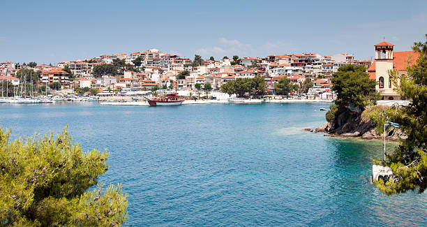 istock small coastal town of Greek 466335432