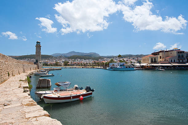 istock View of the old harbour. Rethymno, Crete island,Greece. 466335676