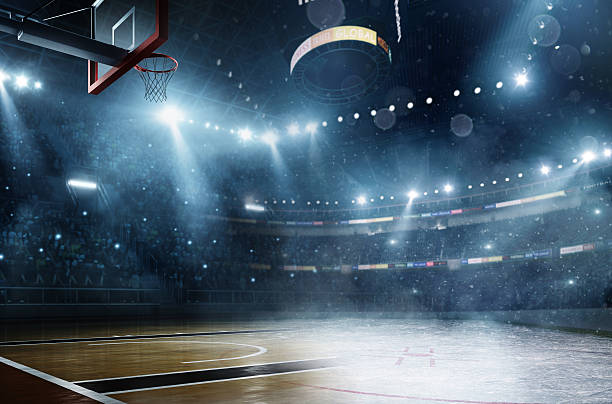バスケットボールとアイスホッケー - indoor court ストックフォトと画像
