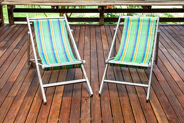 istock sun loungers stand on the terrace 466337214