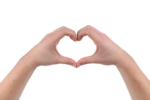 istock Male hands in the form of heart. 466337732