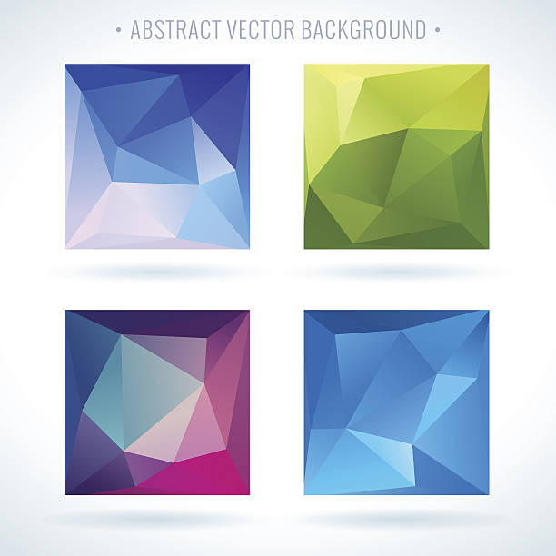 Set of vector geometric colorful backgrounds vector art illustration