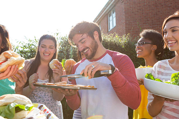 istock Group of Friends Having a Barbecue 466338190
