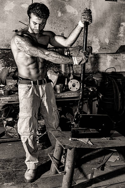 Auto mechanicA mechanic who prepares tools for repairsAsian man