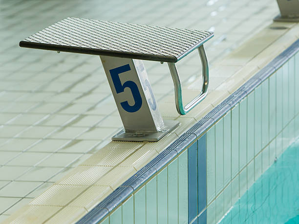 istock Swim race starting block 466339707