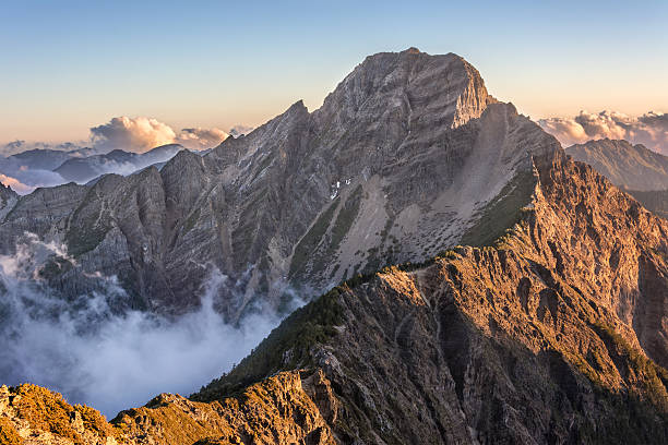 A landscape image of Mt Yushan stock photo