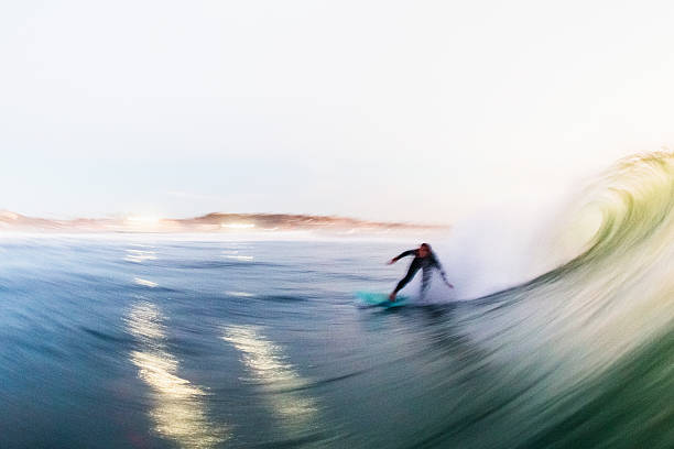 evening surf stock photo