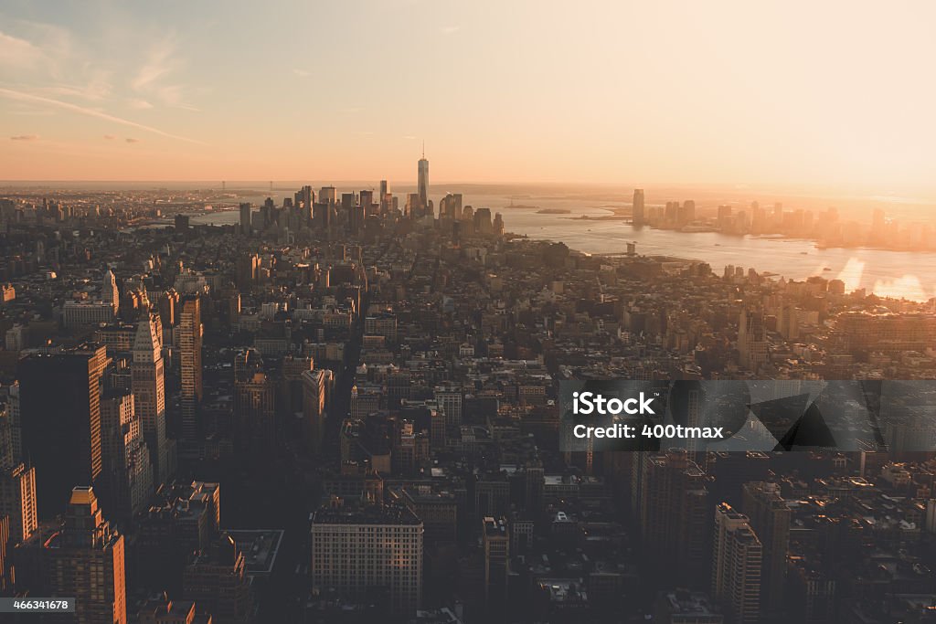 New York City A toned image of Lower Manhattan in New York City. New York City Stock Photo