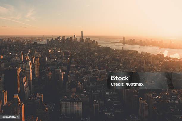 New York City Stock Photo - Download Image Now - New York City, Sunrise - Dawn, In Silhouette