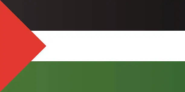 Vector illustration of Palestine Flag