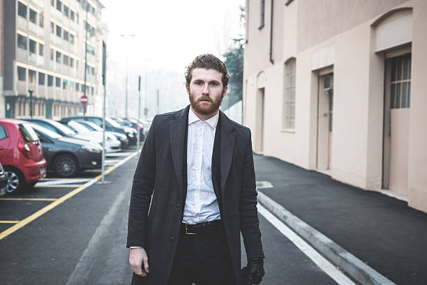 istock handsome hipster elegant man in the city 466345193
