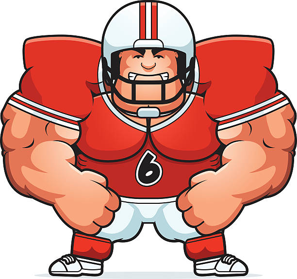 47 Big Football Players Illustrations & Clip Art - iStock | Football offense