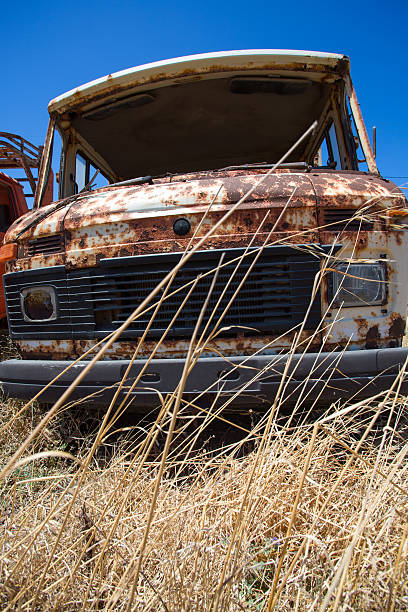 istock old vintage car in the fields 466347543