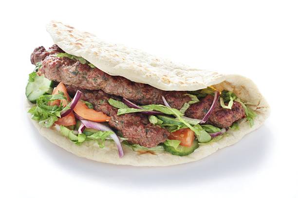 istock chicken lamb kofte shish kofta kebab naan sandwich 466348499