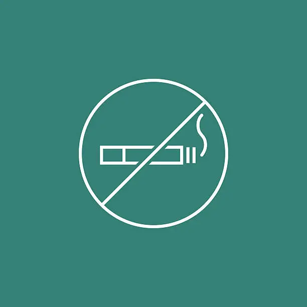 Vector illustration of no smoking icon