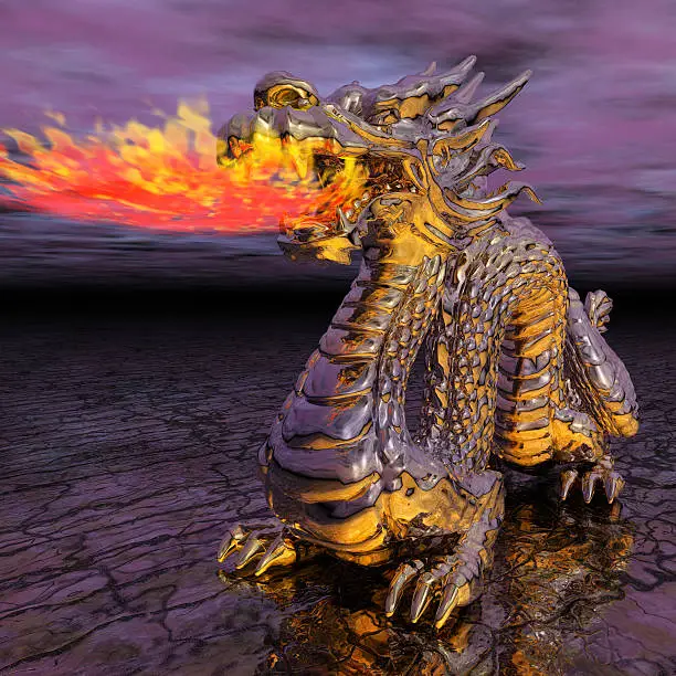 Digital Illustration of a Dragon