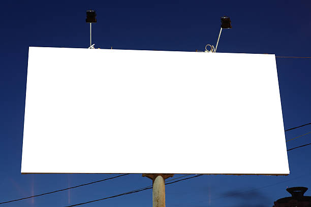 istock Empty roadside billboards at evening in city 466351577